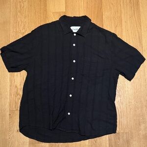 Corridor Striped Seersucker SS - Black